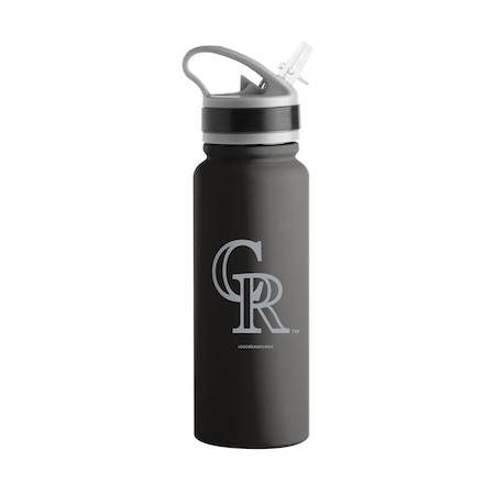 Logo Brands Colorado Rockies Logo 25oz Stainless Single Wall Flip Top Bottle 510-S25UFTB-8